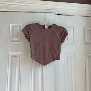 Brown Cropped T-Shirt